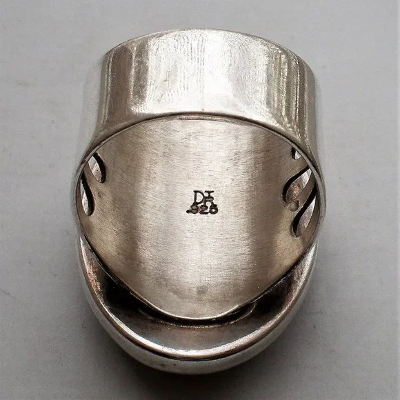 HUGE Jay King Drt Sterling Silver 925 Picture Jasper Cocktail Dinner Ring 14 g. - Picture 8 of 11